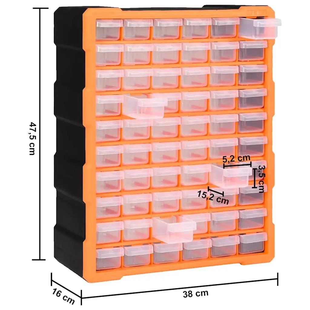 Multi-Drawer Tool Storage Box with 60 Drawers