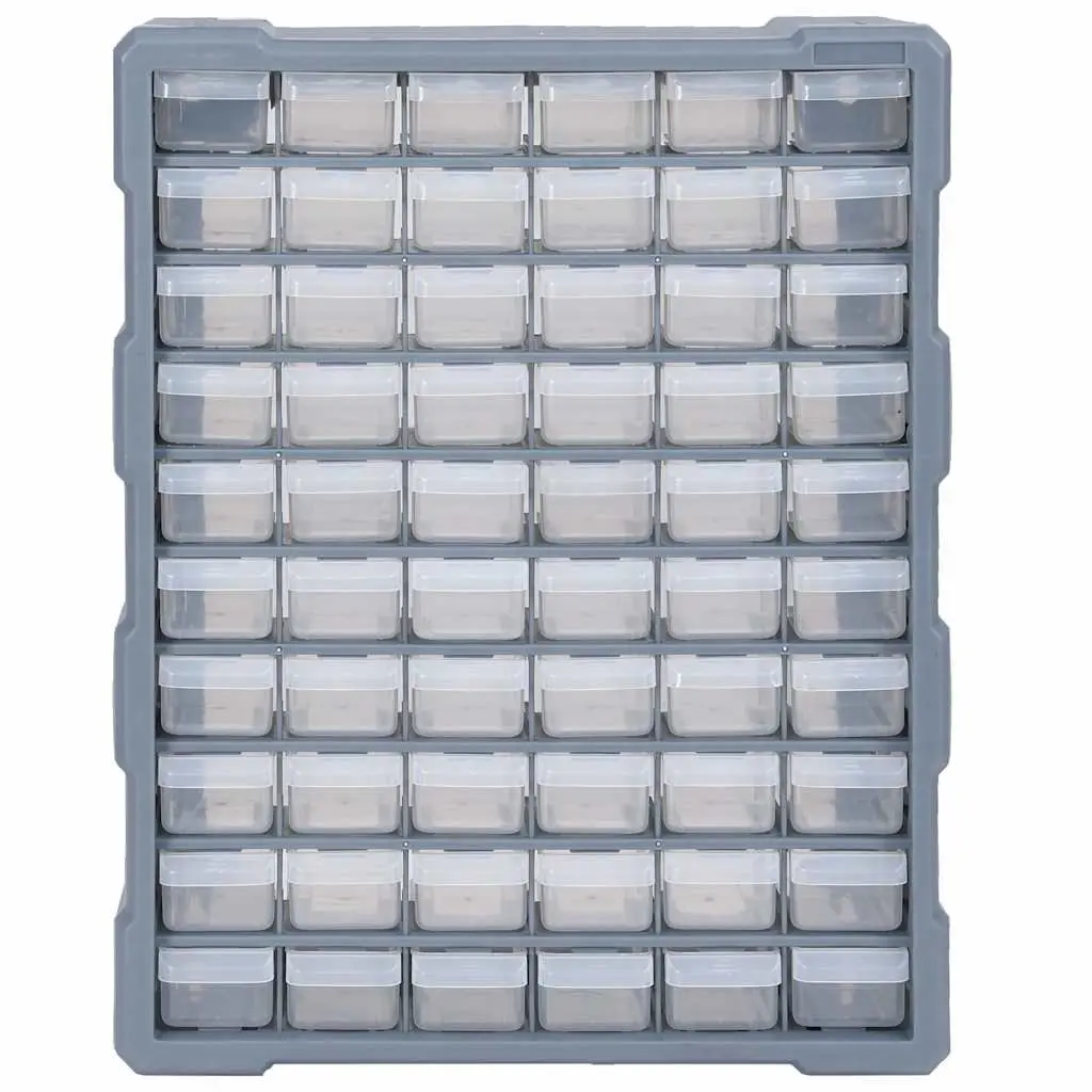 60 Drawer Multi-Drawer Tool Organiser Storage Box Workshop Hardware Grey