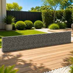 Durable Gabion Wall Basket Steel Fence Panel 900x30x150cm