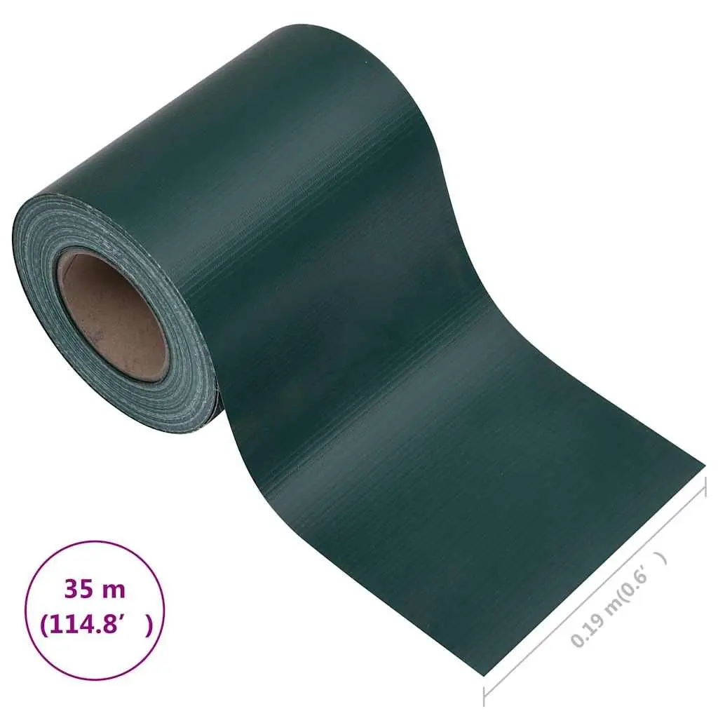 Garden Privacy Screen Fence Panel PVC 35m Matte Green