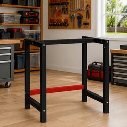 Heavy-Duty Metal Workbench Frame for Custom Workspaces