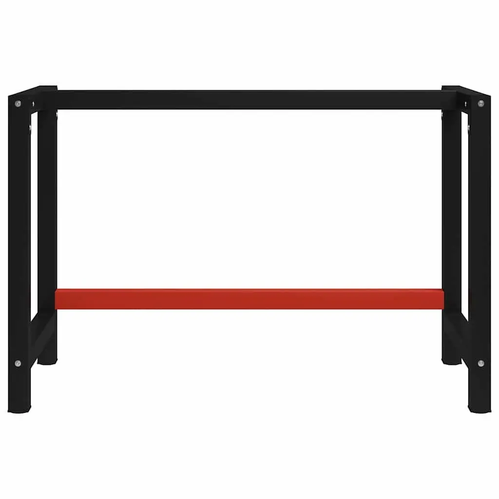 Work Bench Frame Metal 120x57x79cm Black Red