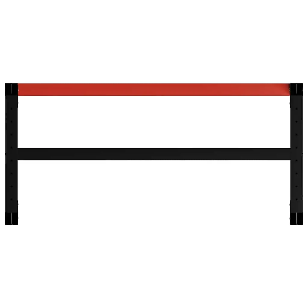 Work Bench Frame Metal 120x57x79cm Black Red