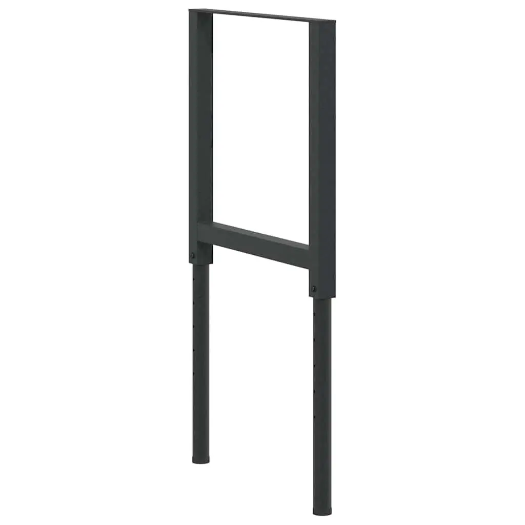 Adjustable Work Bench Frames 2 pcs Metal 55x(69-95.5) cm Black Workshop Garage
