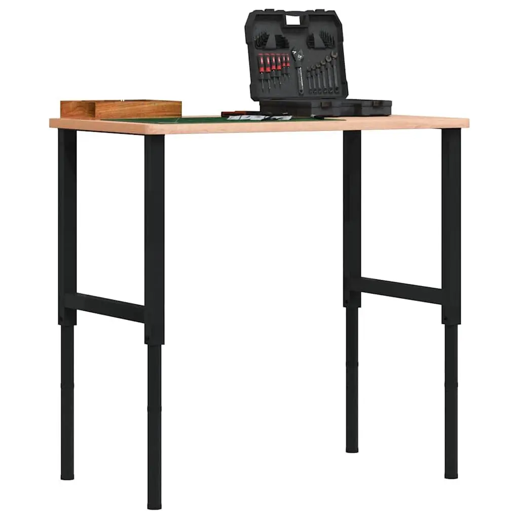 Adjustable Work Bench Frames 2 pcs Metal 55x(69-95.5) cm Black Workshop Garage