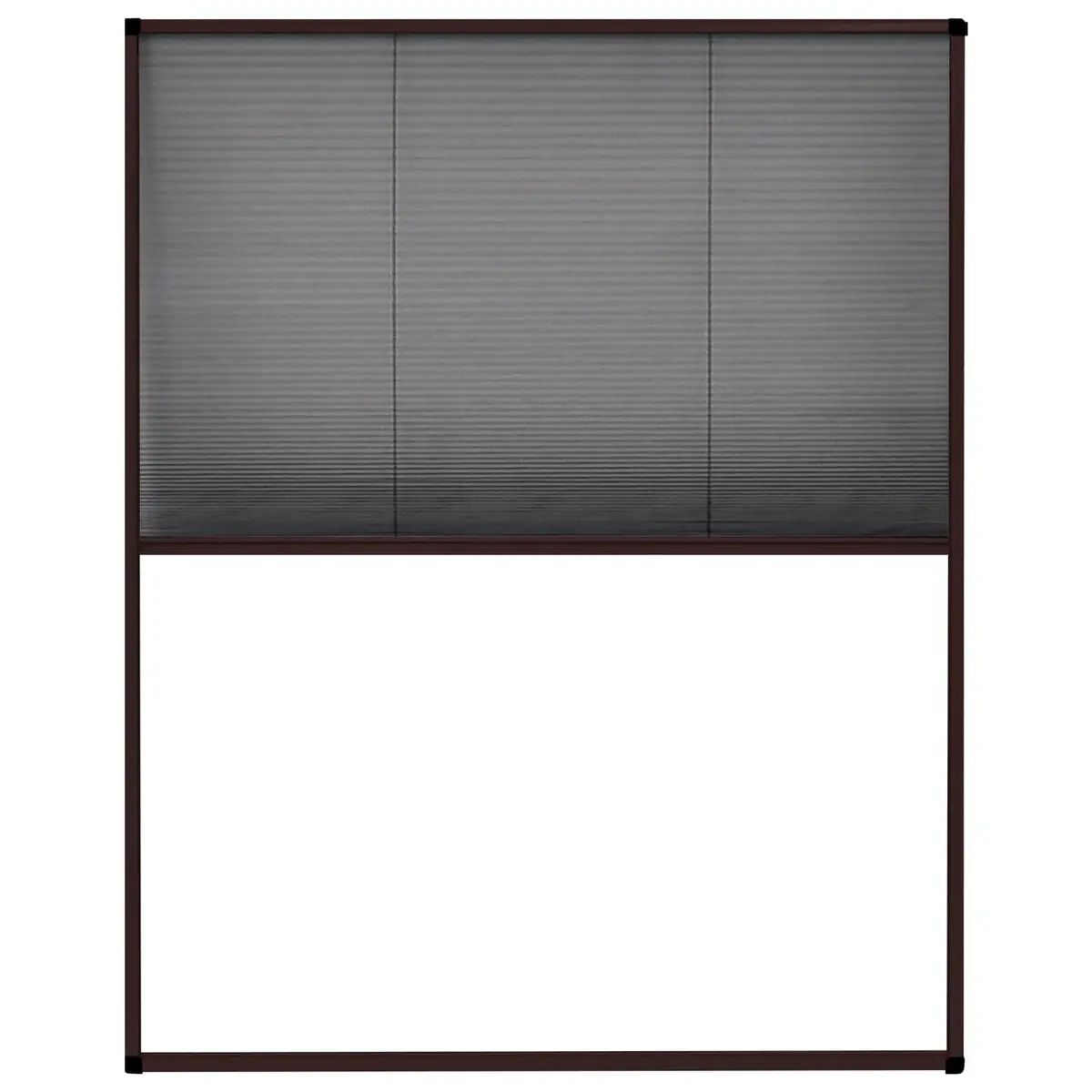 Aluminium Frame Brown Plisse Insect Screen 80x100cm