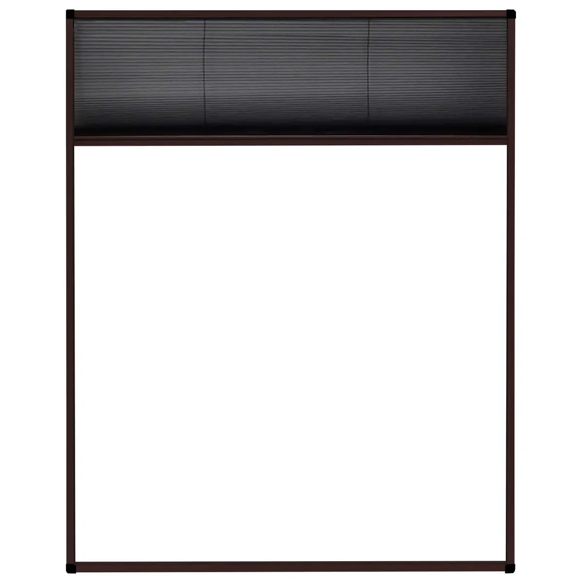 Aluminium Frame Brown Plisse Insect Screen 80x100cm