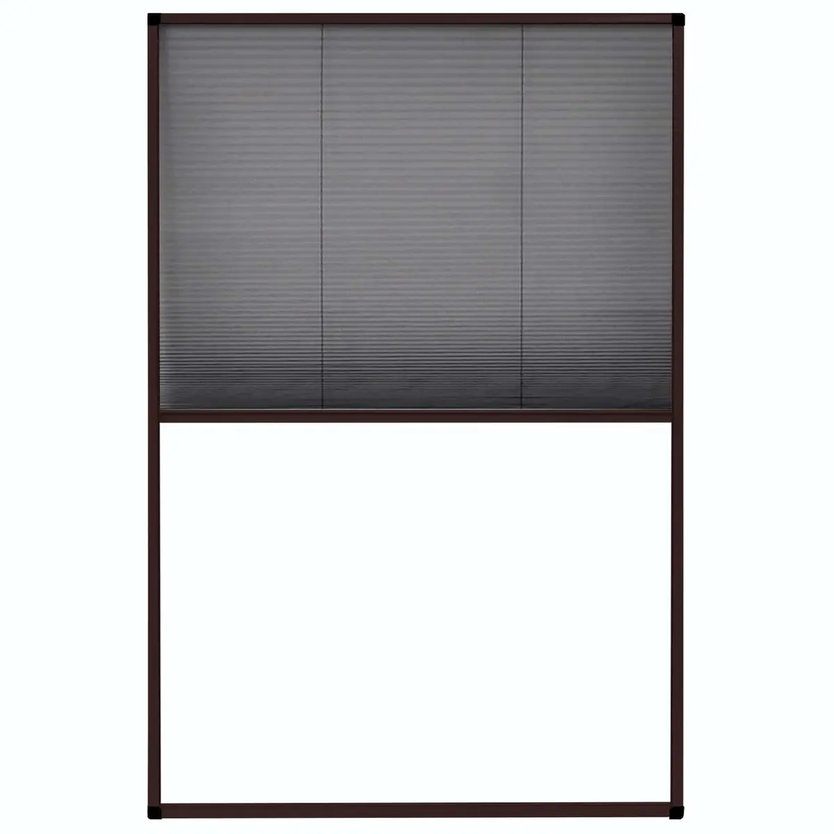Aluminium Frame Plisse Insect Screen 80x120cm Brown