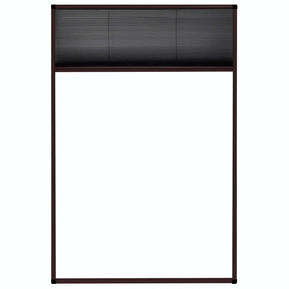 Aluminium Frame Plisse Insect Screen 80x120cm Brown