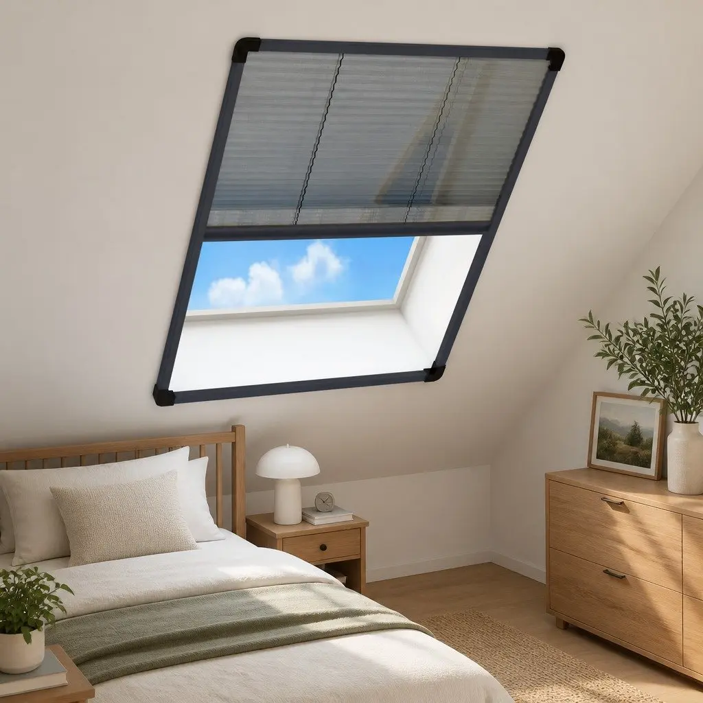 Plisse Insect Screen with Aluminium Frame 60x80cm