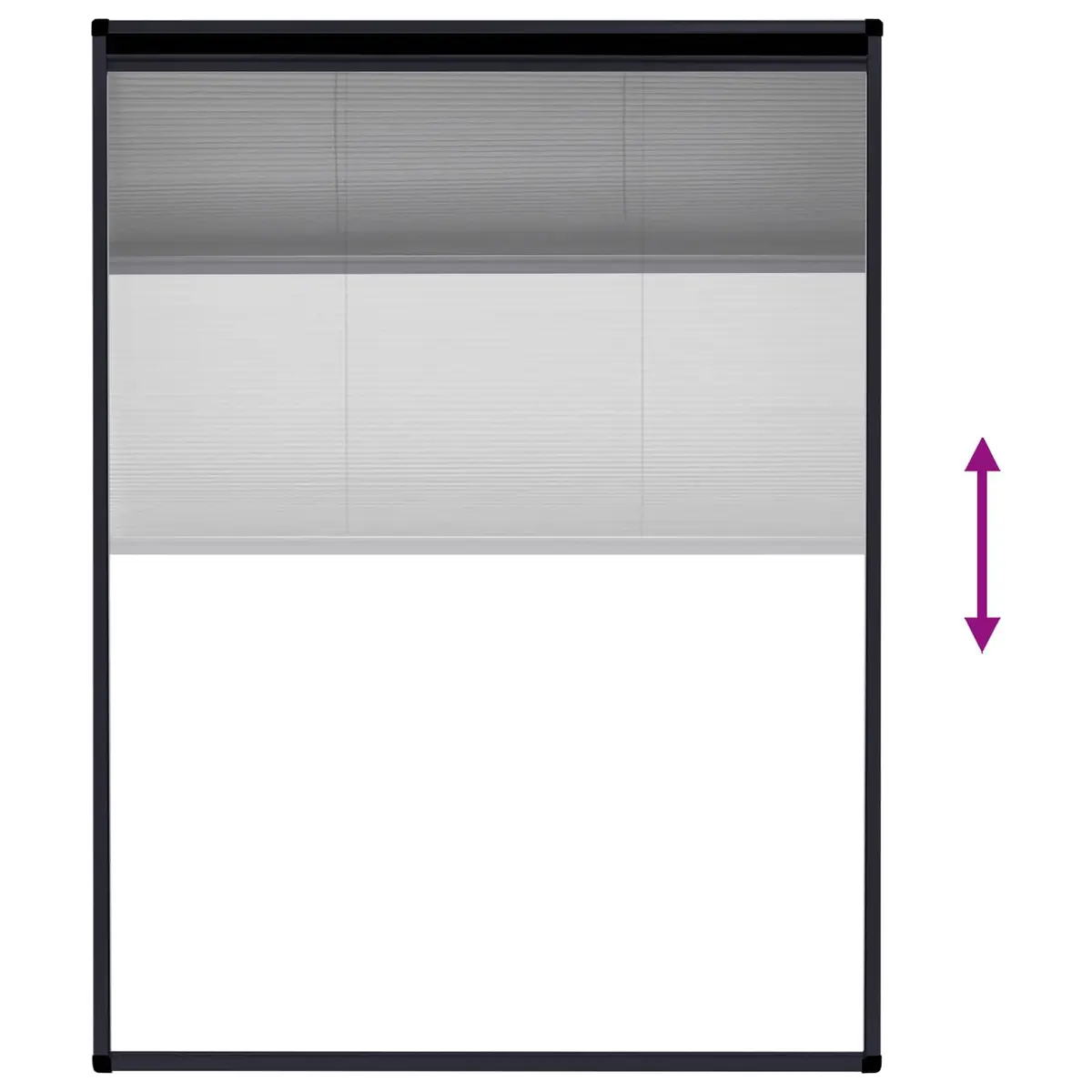 Plisse Insect Screen with Aluminium Frame 60x80cm