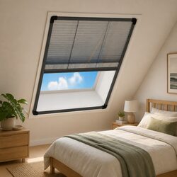 Durable Plisse Insect Screen for Windows, Anthracite 80x100cm