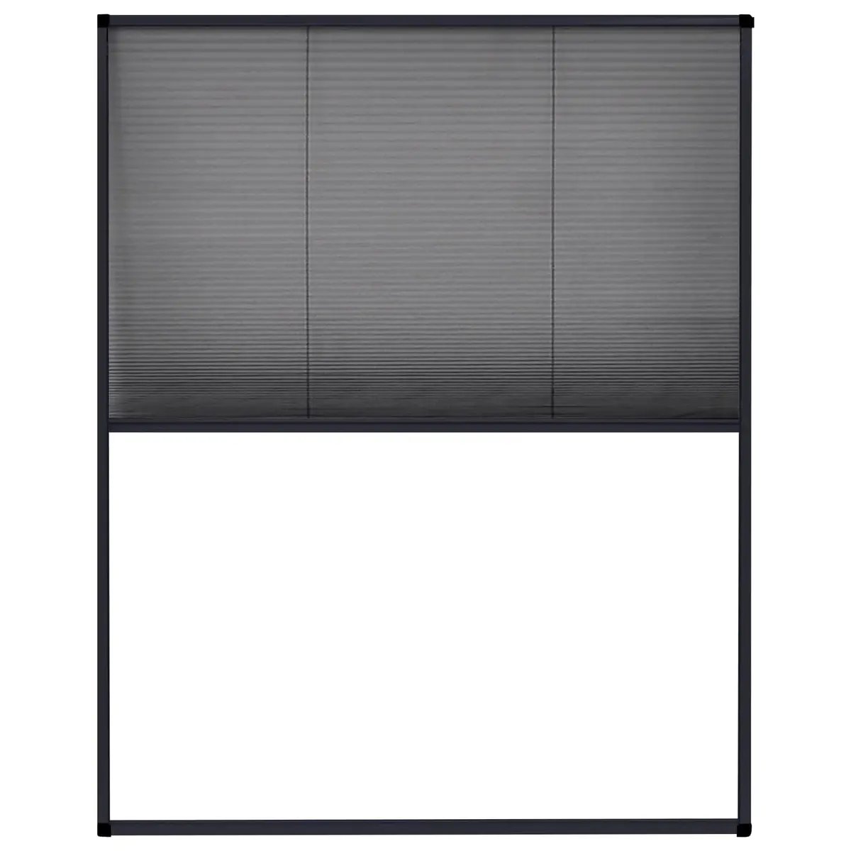 Plisse Insect Screen for Windows, Anthracite 80x100cm