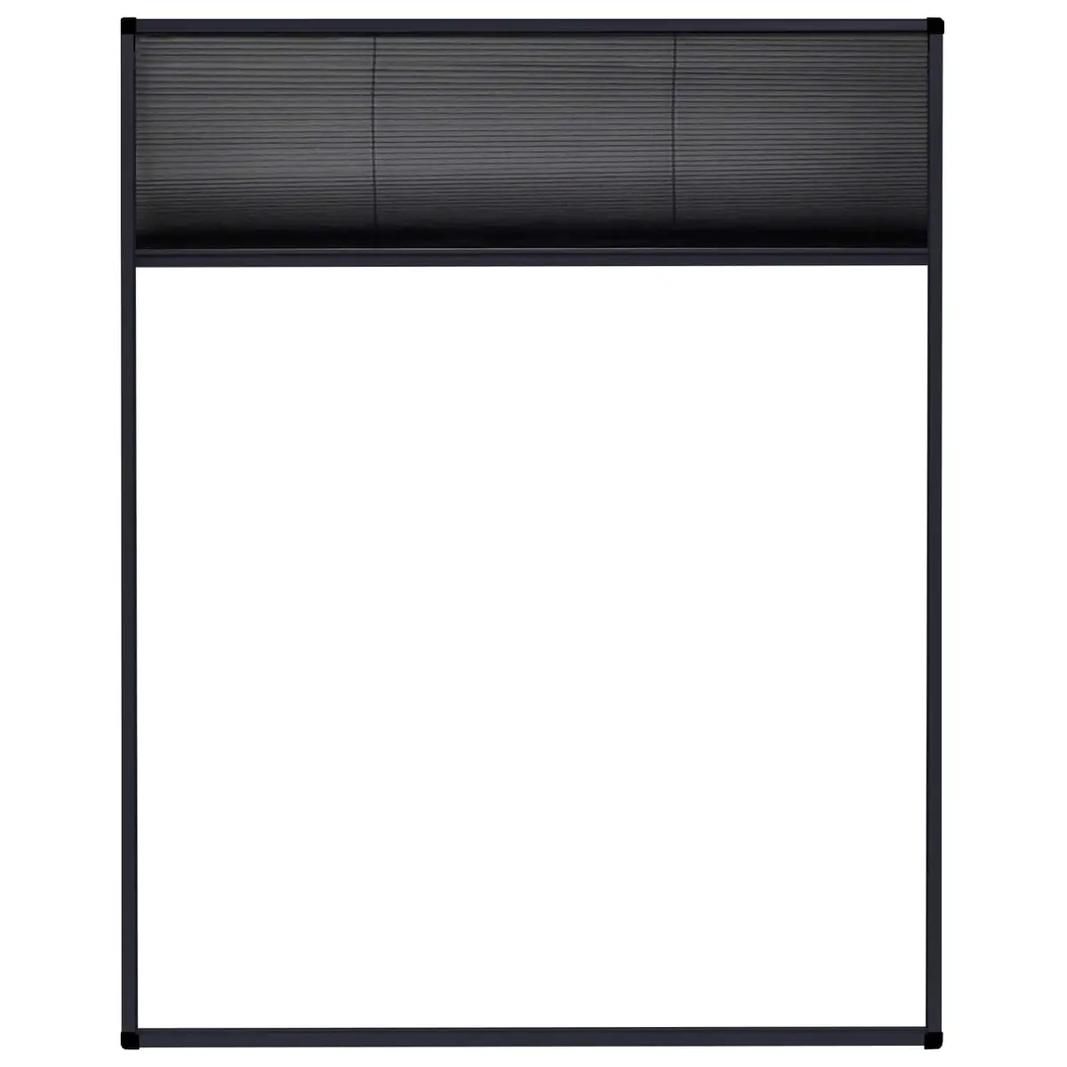 Plisse Insect Screen for Windows, Anthracite 80x100cm