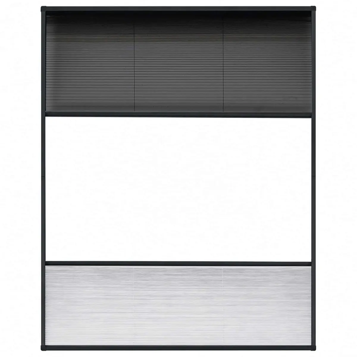 Plisse Insect Screen Window 80x100cm Anthracite Frame