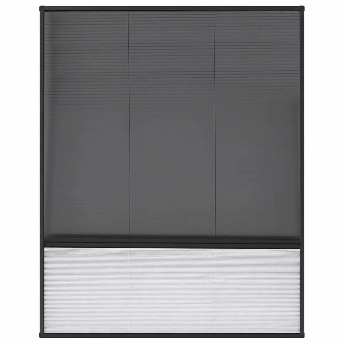 Plisse Insect Screen Window 80x100cm Anthracite Frame