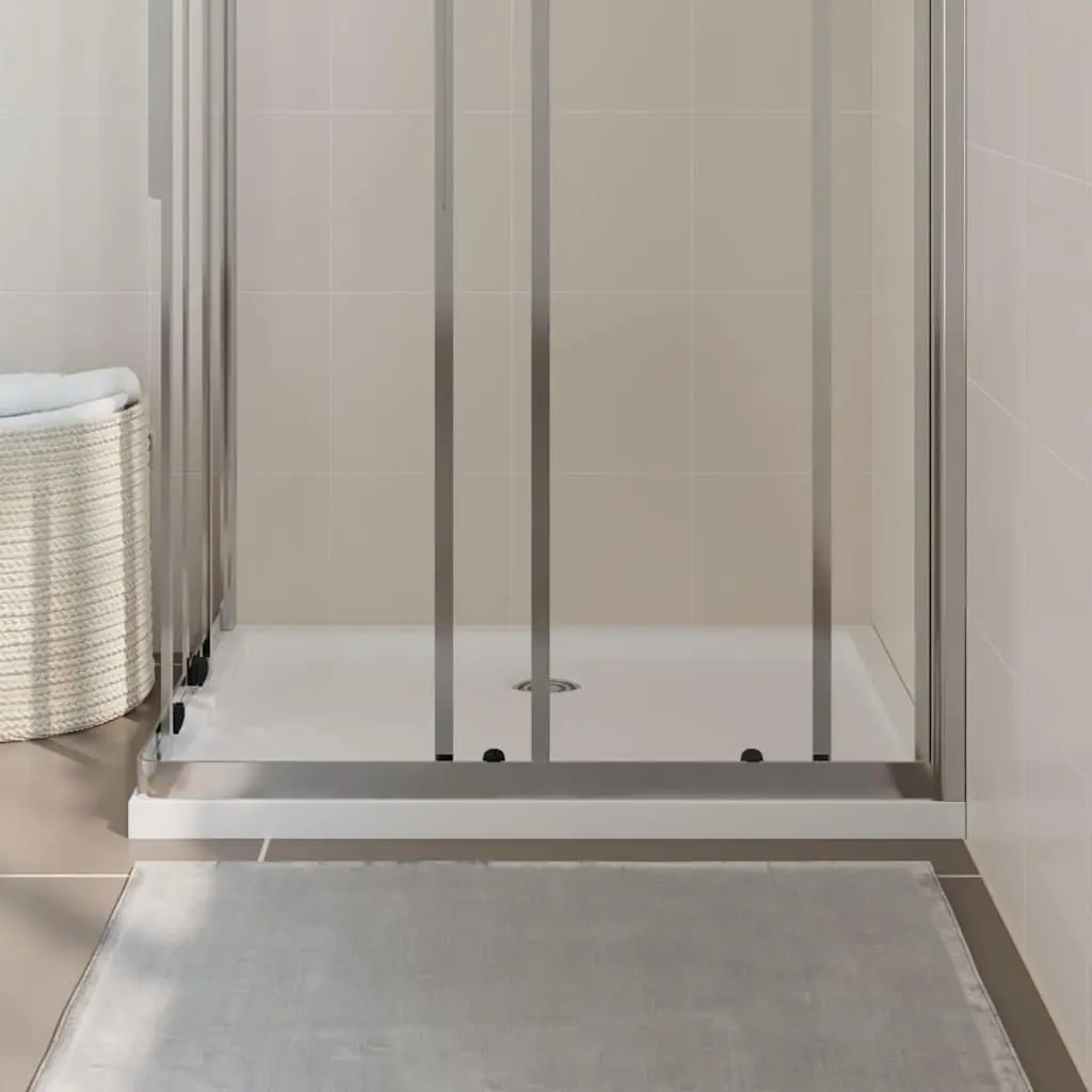 Shower Base Tray ABS Fibreglass 70x90 cm White Rectangular Low Threshold
