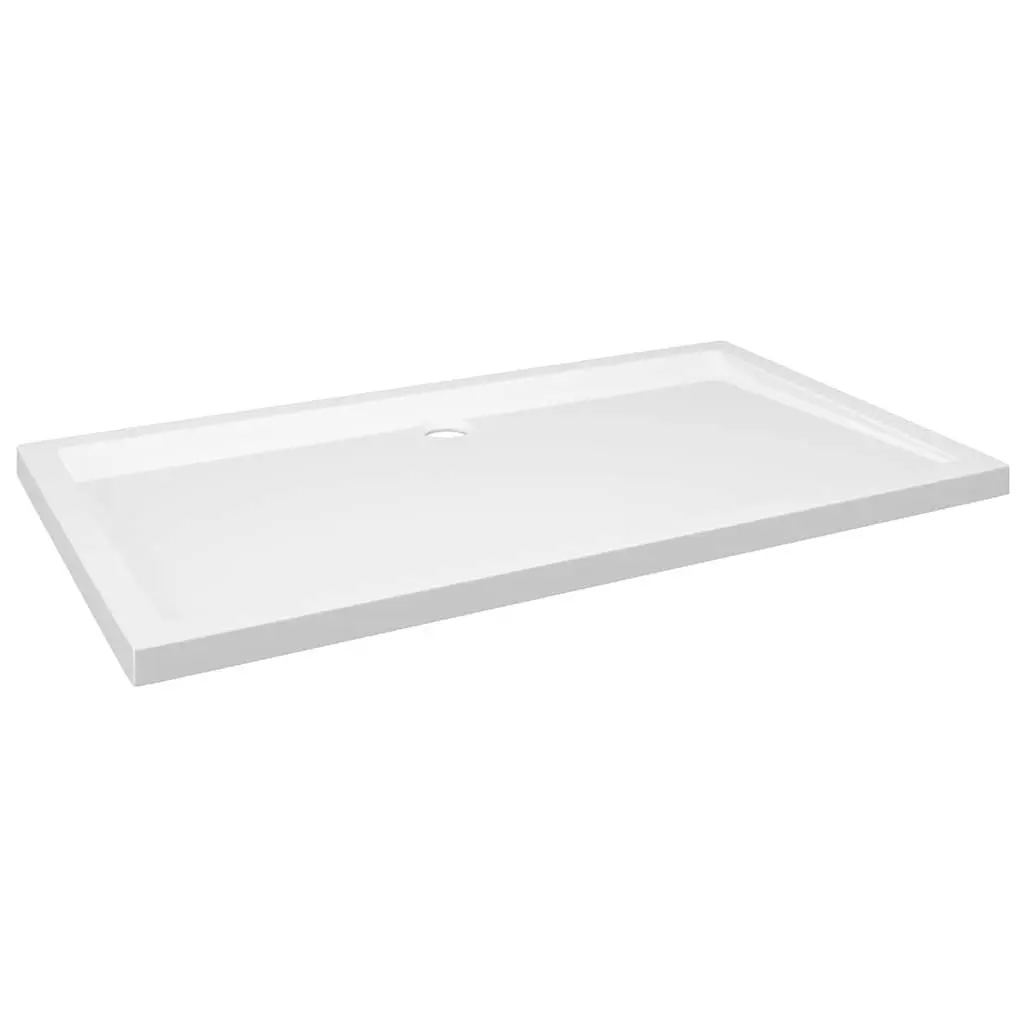 Rectangular Shower Base Tray ABS 70x120 cm White Low Threshold Modern Bathroom