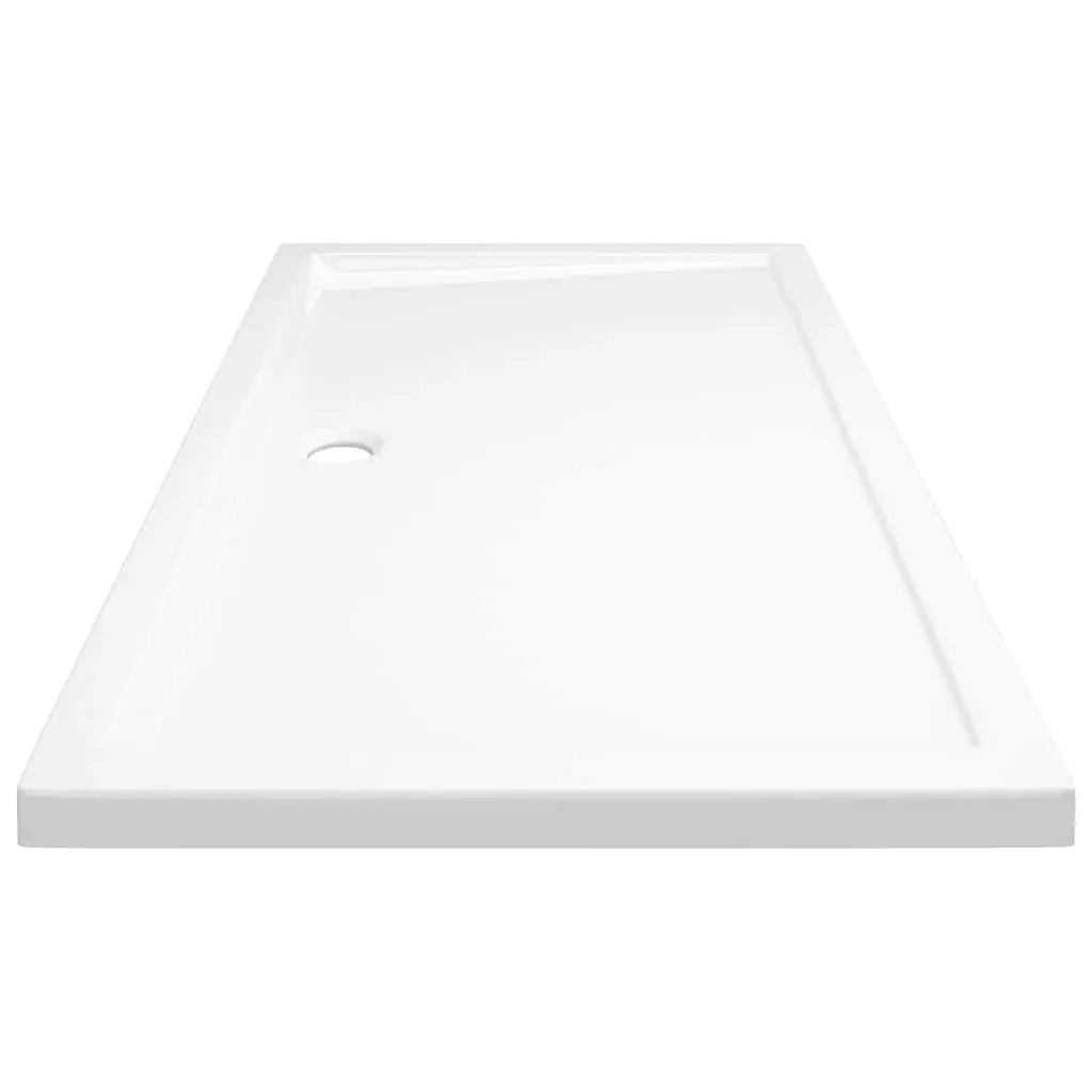 Rectangular Shower Base Tray ABS 70x120 cm White Low Threshold Modern Bathroom