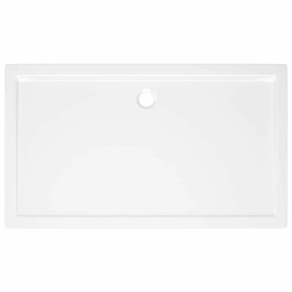 Rectangular Shower Base Tray ABS 70x120 cm White Low Threshold Modern Bathroom