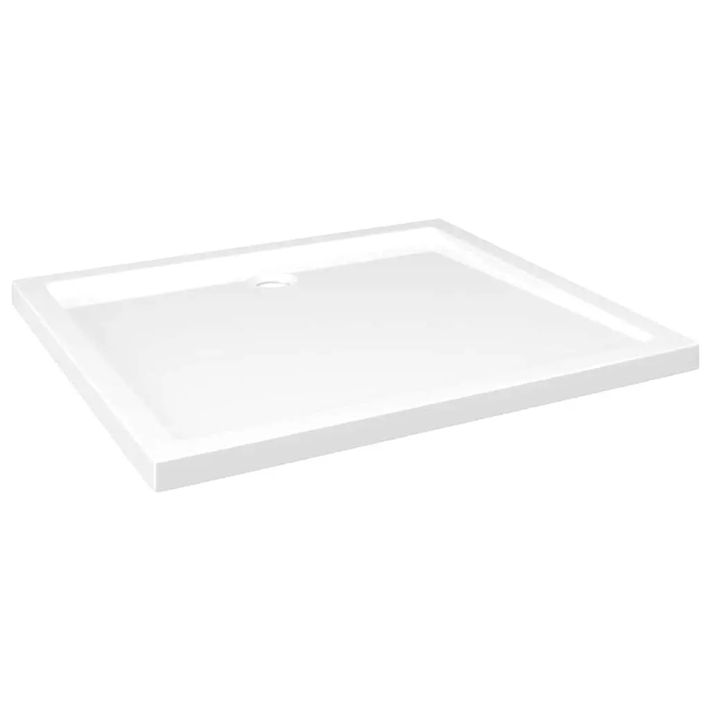 Low Threshold White Shower Base 80x90 cm