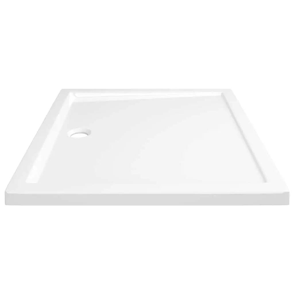 Low Threshold White Shower Base 80x90 cm