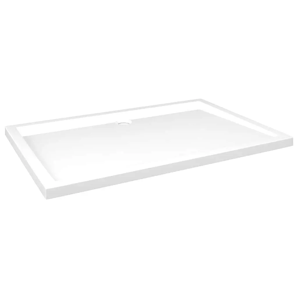 White Shower Base Tray 80x120 cm with Low Threshold