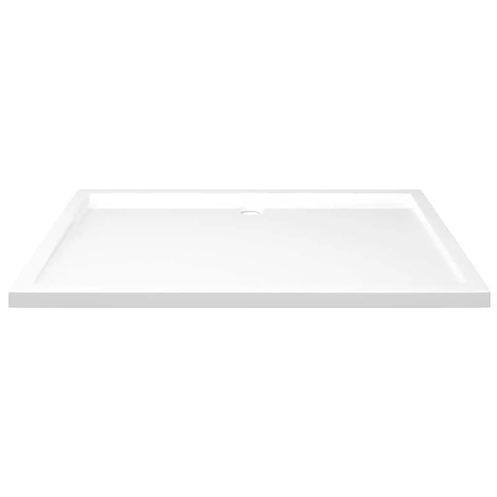 White Shower Base Tray 80x120 cm with Low Threshold