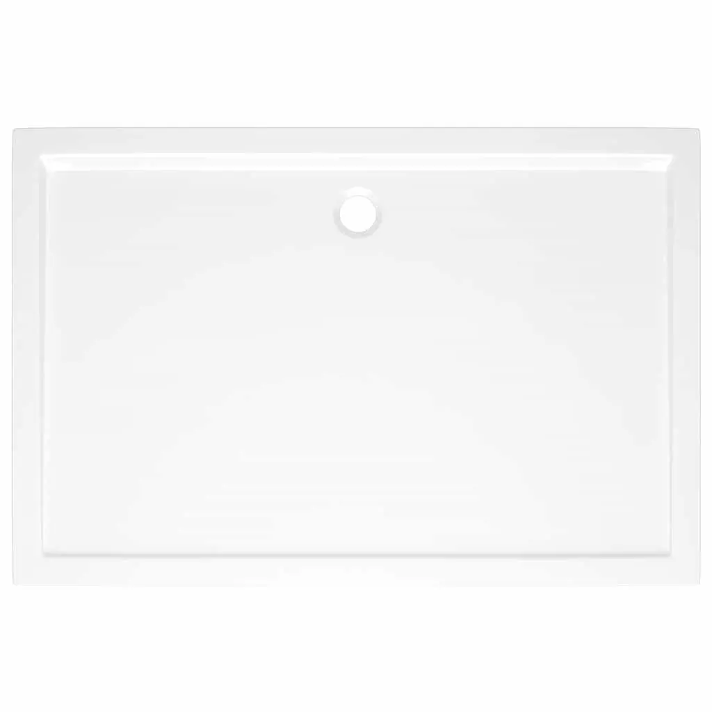 White Shower Base Tray 80x120 cm with Low Threshold