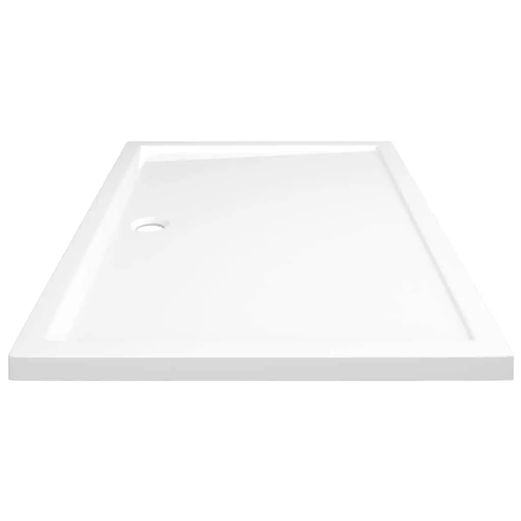 White Shower Base Tray 80x120 cm with Low Threshold