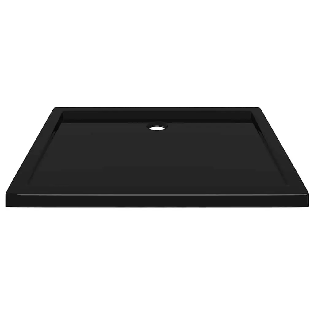 Shower Base Tray ABS Fibreglass Reinforced 70x90 cm Black