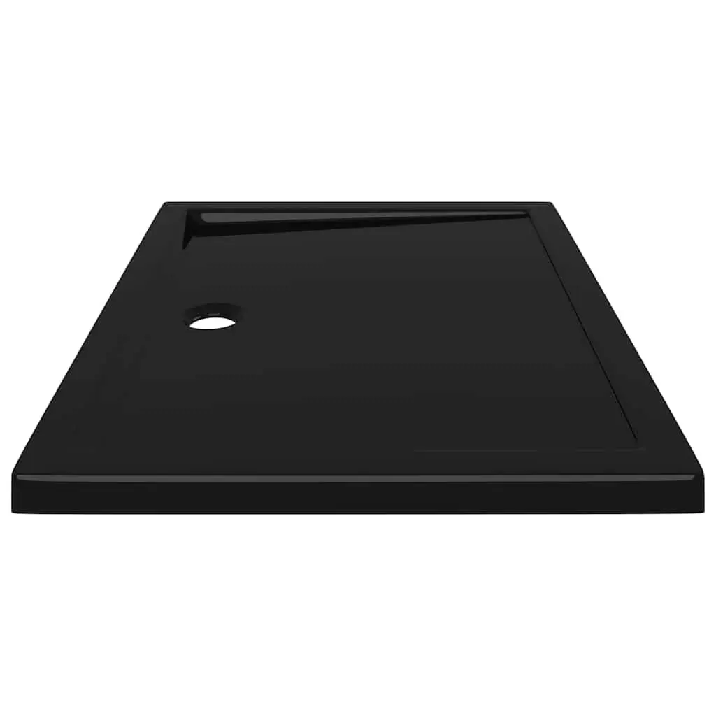 Shower Base Tray ABS Fibreglass 80x100cm Black