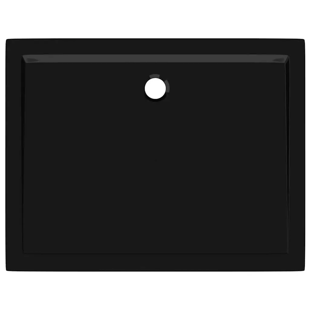Shower Base Tray ABS Fibreglass 80x100cm Black