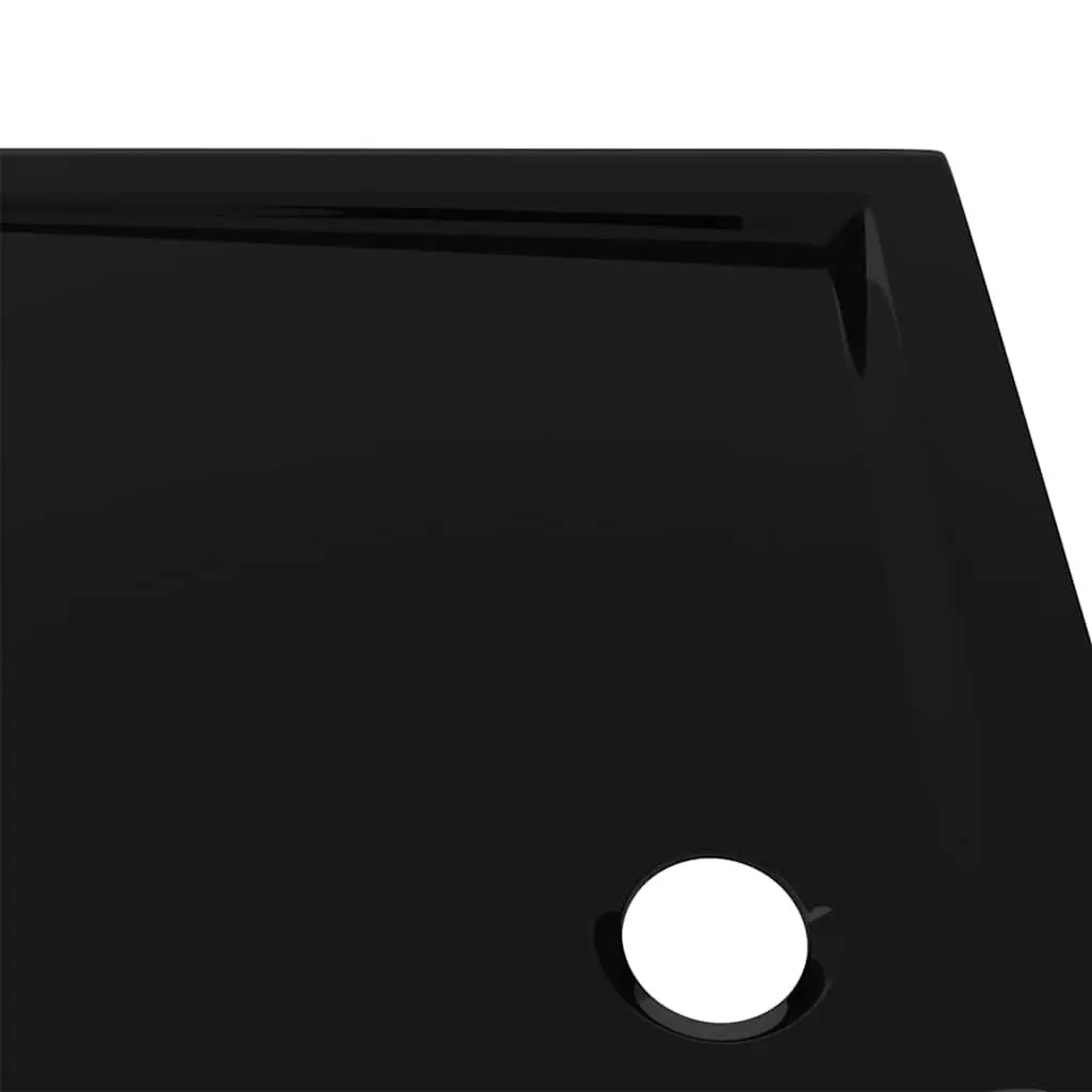 Shower Base Tray ABS Fibreglass 80x100cm Black