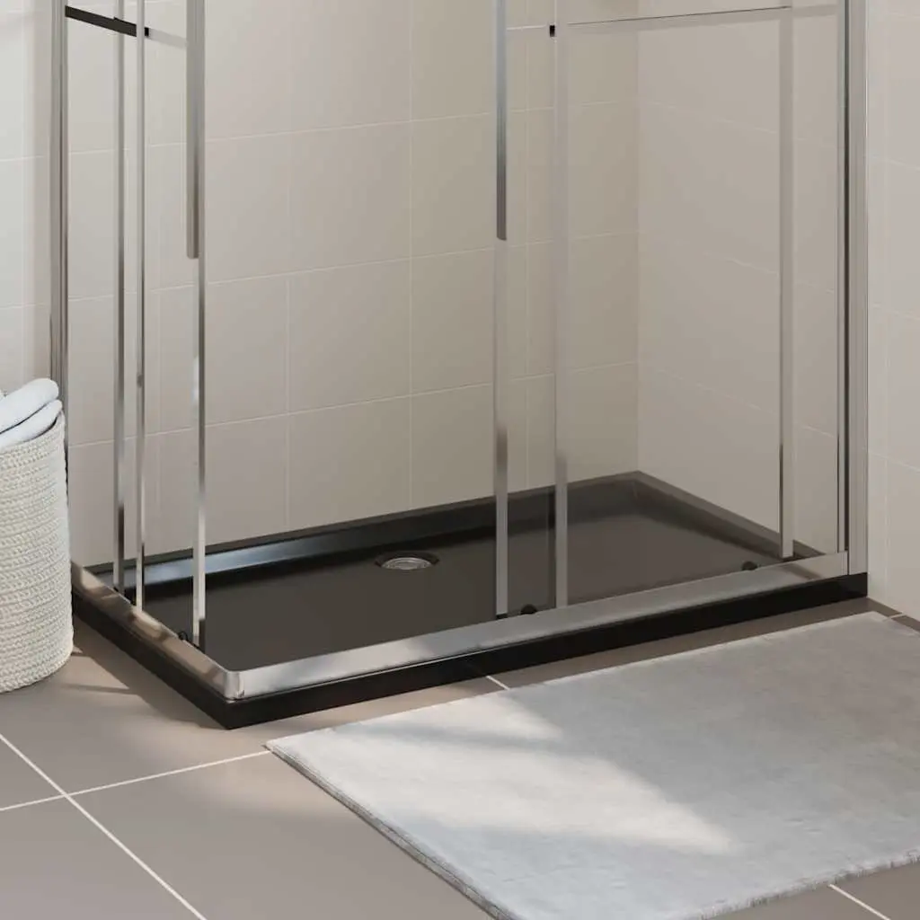 Low Threshold Shower Base Tray in Black 70x120 cm