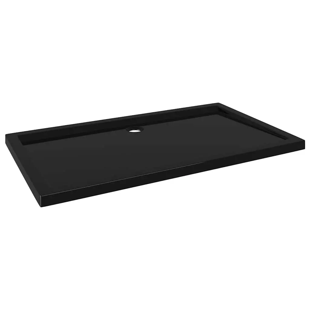 Shower Base Tray ABS 70x120 cm Black Low Threshold Modern