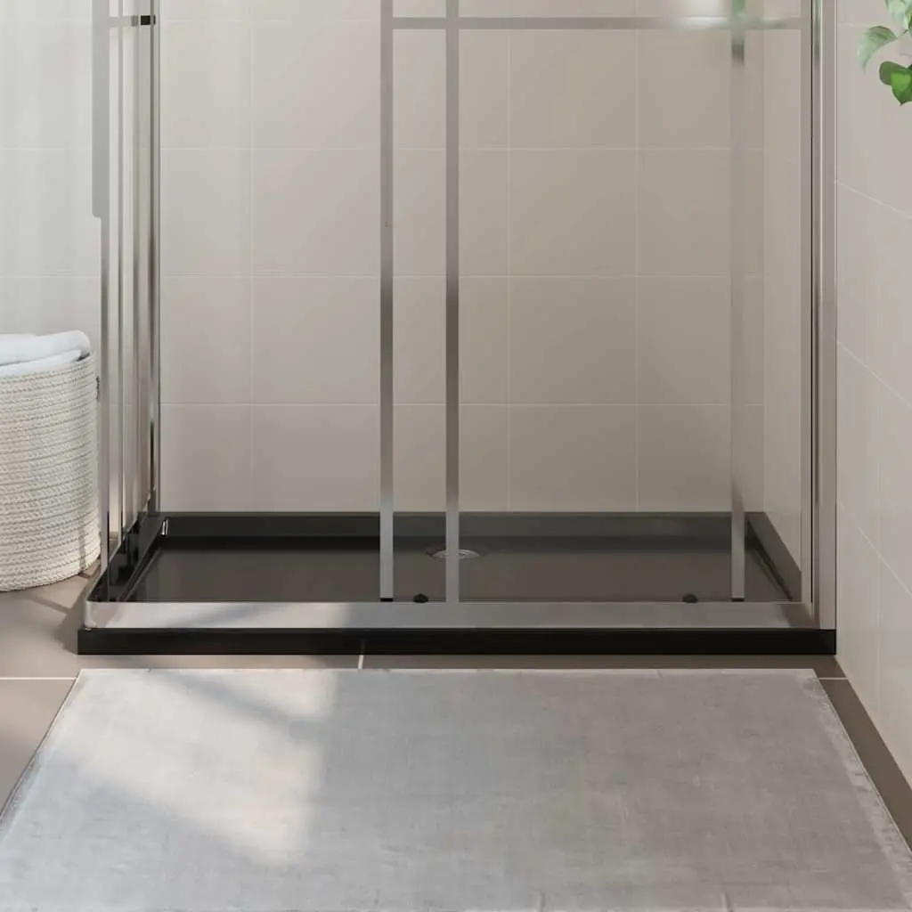Shower Base Tray ABS 70x120 cm Black Low Threshold Modern
