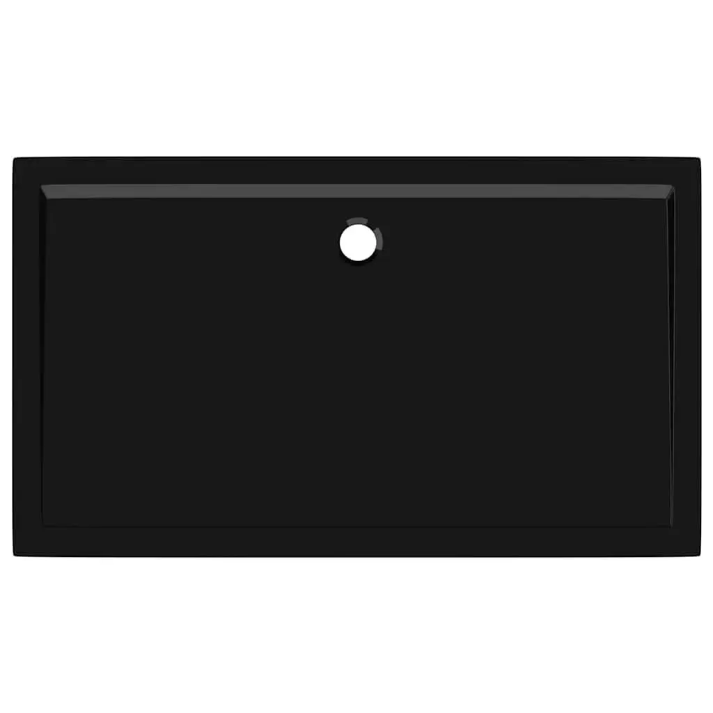 Shower Base Tray ABS 70x120 cm Black Low Threshold Modern