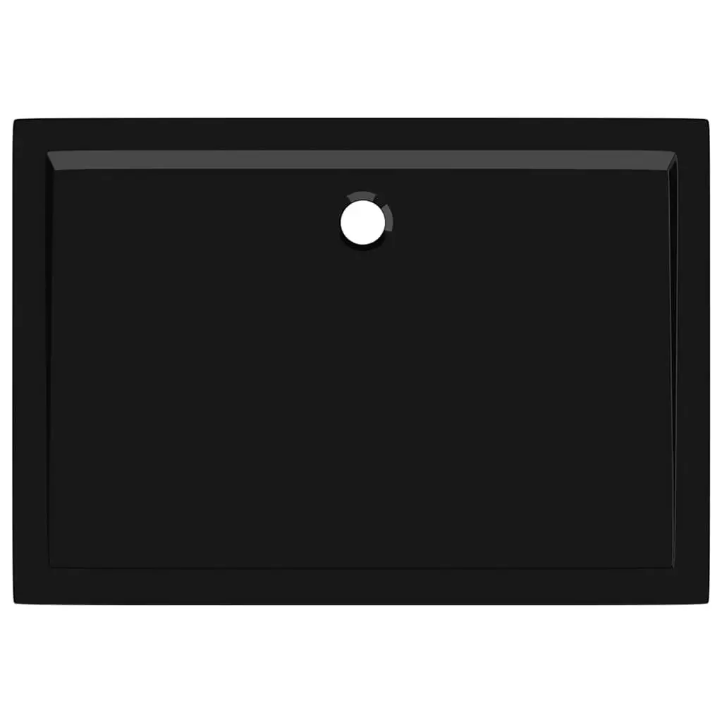 Shower Base Tray ABS Fibreglass Reinforced 70x100 cm Black