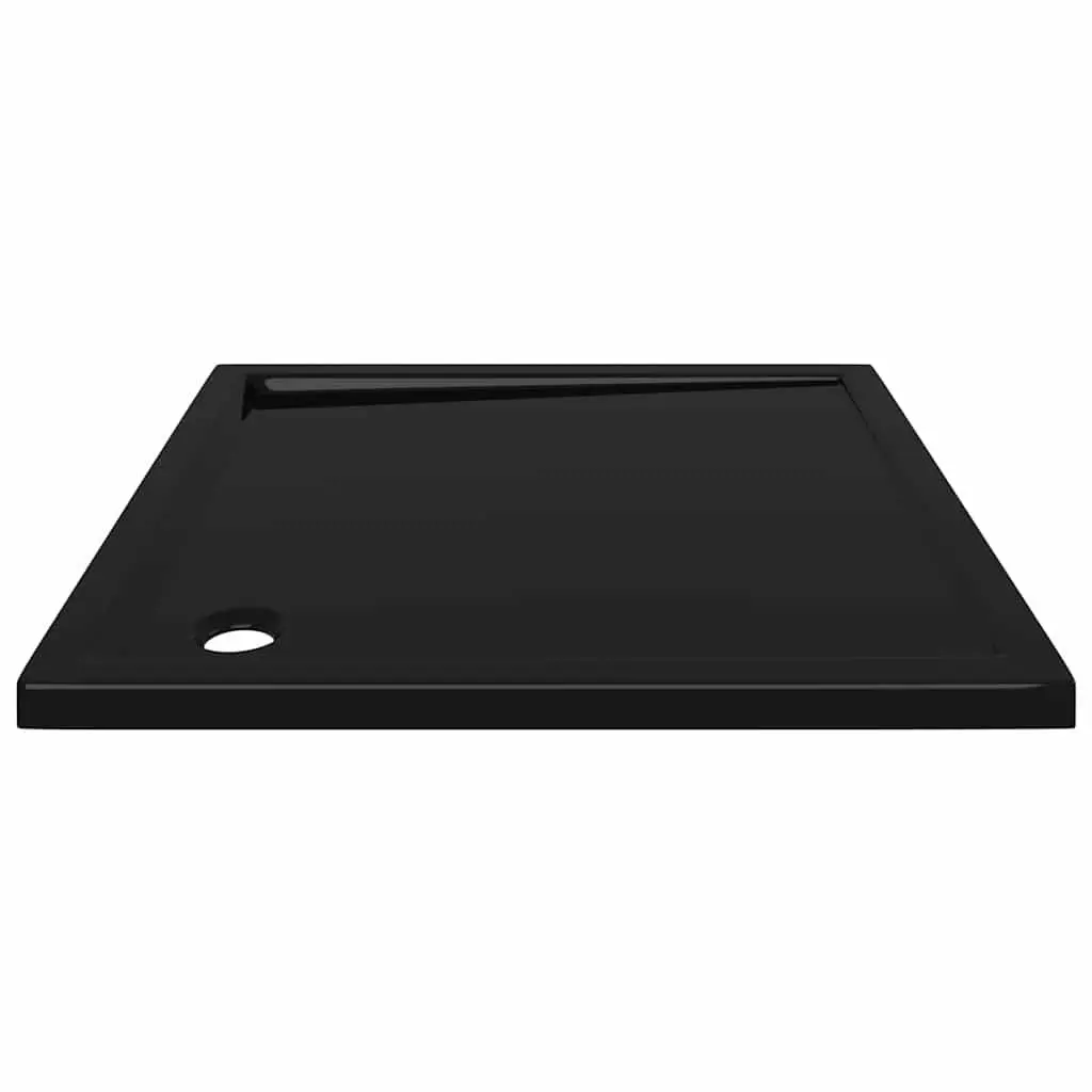 Shower Base Tray ABS Fibreglass 80x80 cm Black