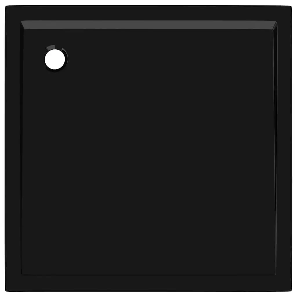 Shower Base Tray ABS Fibreglass 80x80 cm Black