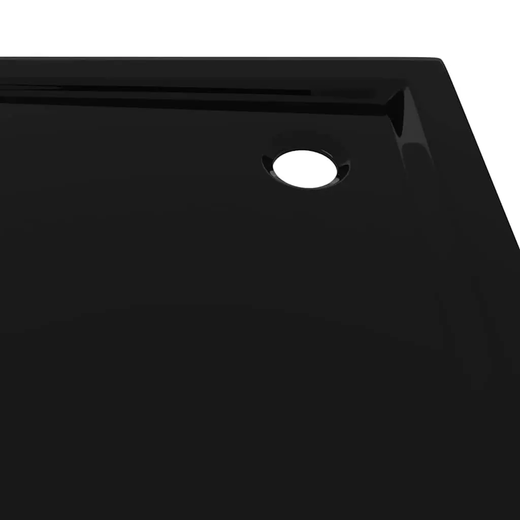Shower Base Tray ABS Fibreglass 80x80 cm Black