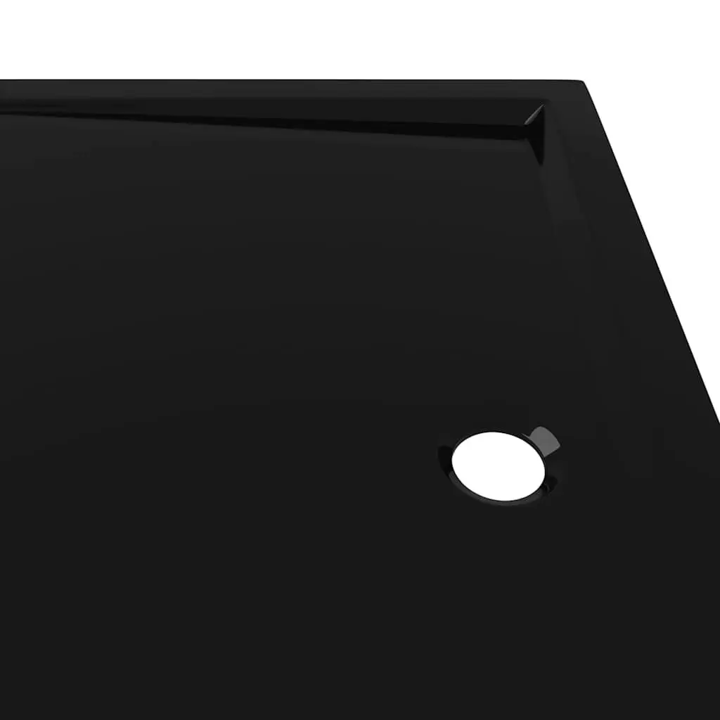Shower Base Tray ABS with Fibreglass Reinforcement 80x110 cm Black