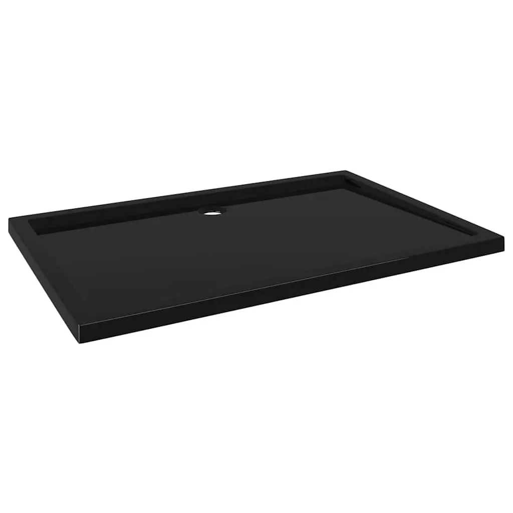 Rectangular Black Shower Base Tray 80x120 cm