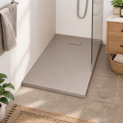 Brown Low Profile Shower Tray with Skid Resistance 120x70 cm
