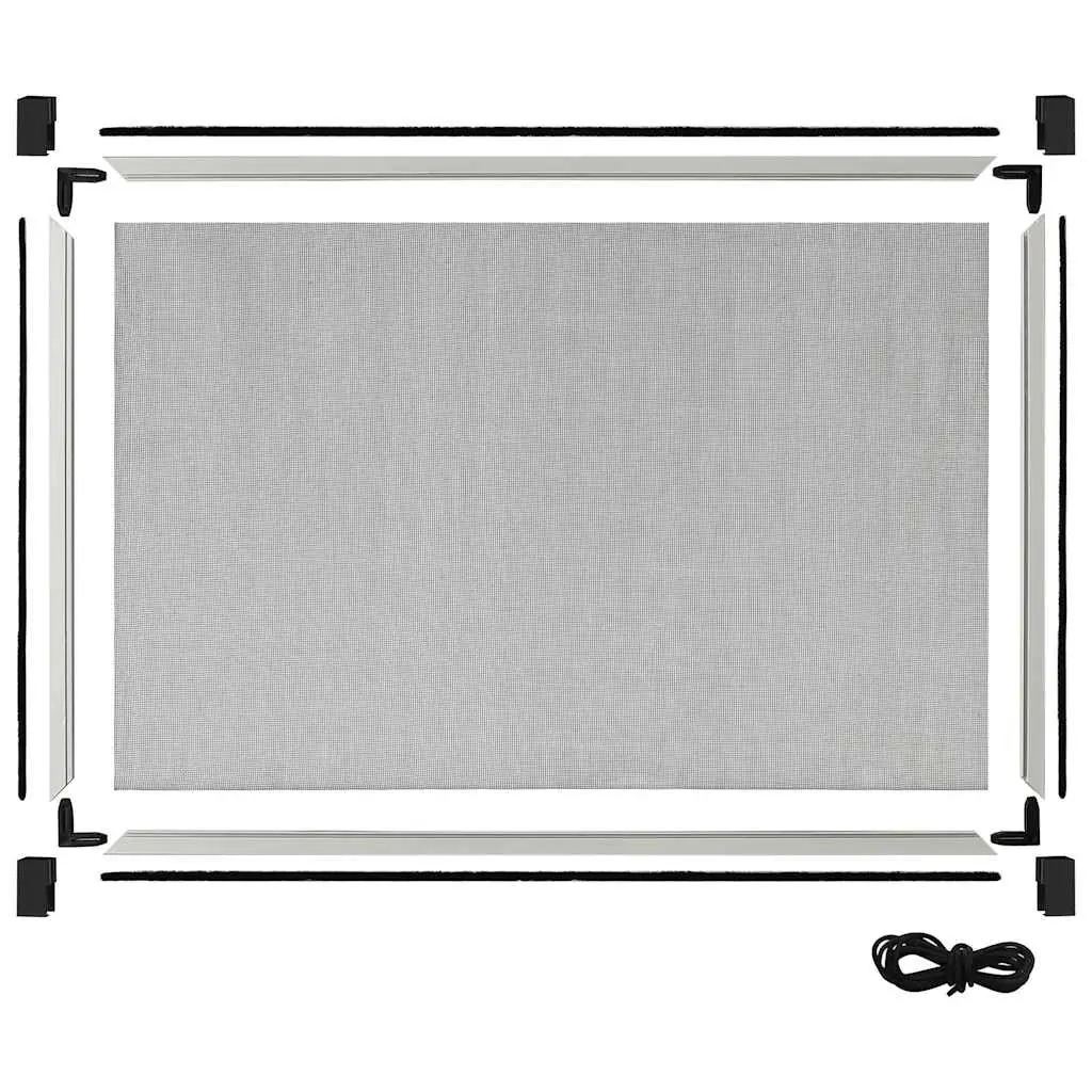 Adjustable White Window Insect Screen for Fly Protection 75-143x50