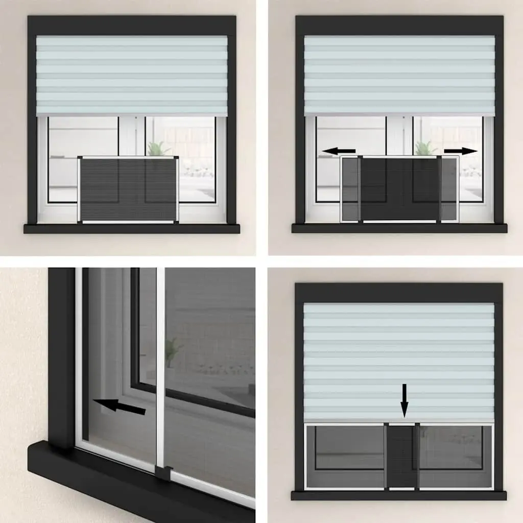 Adjustable White Window Insect Screen for Fly Protection 75-143x50