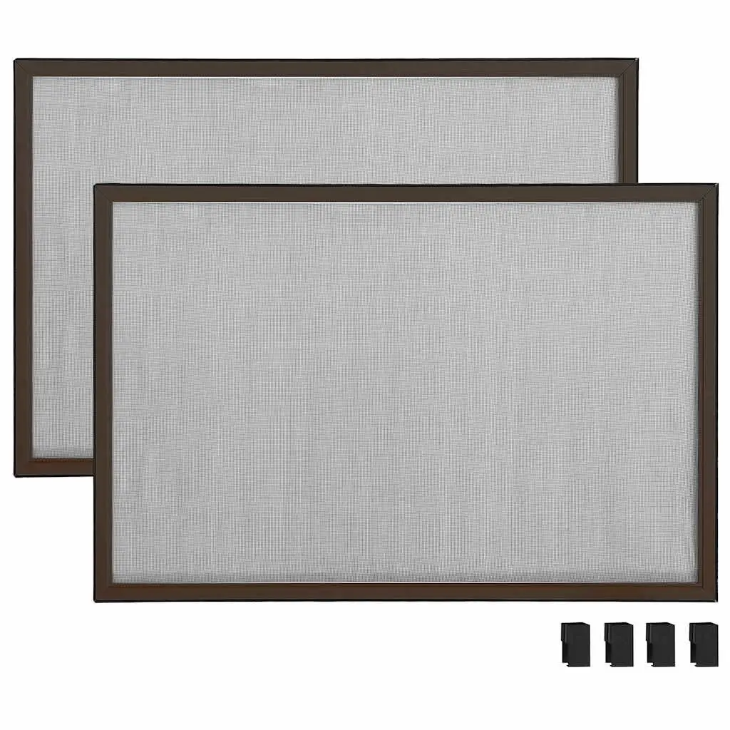 Extendable Window Insect Screen with Brown Mesh
