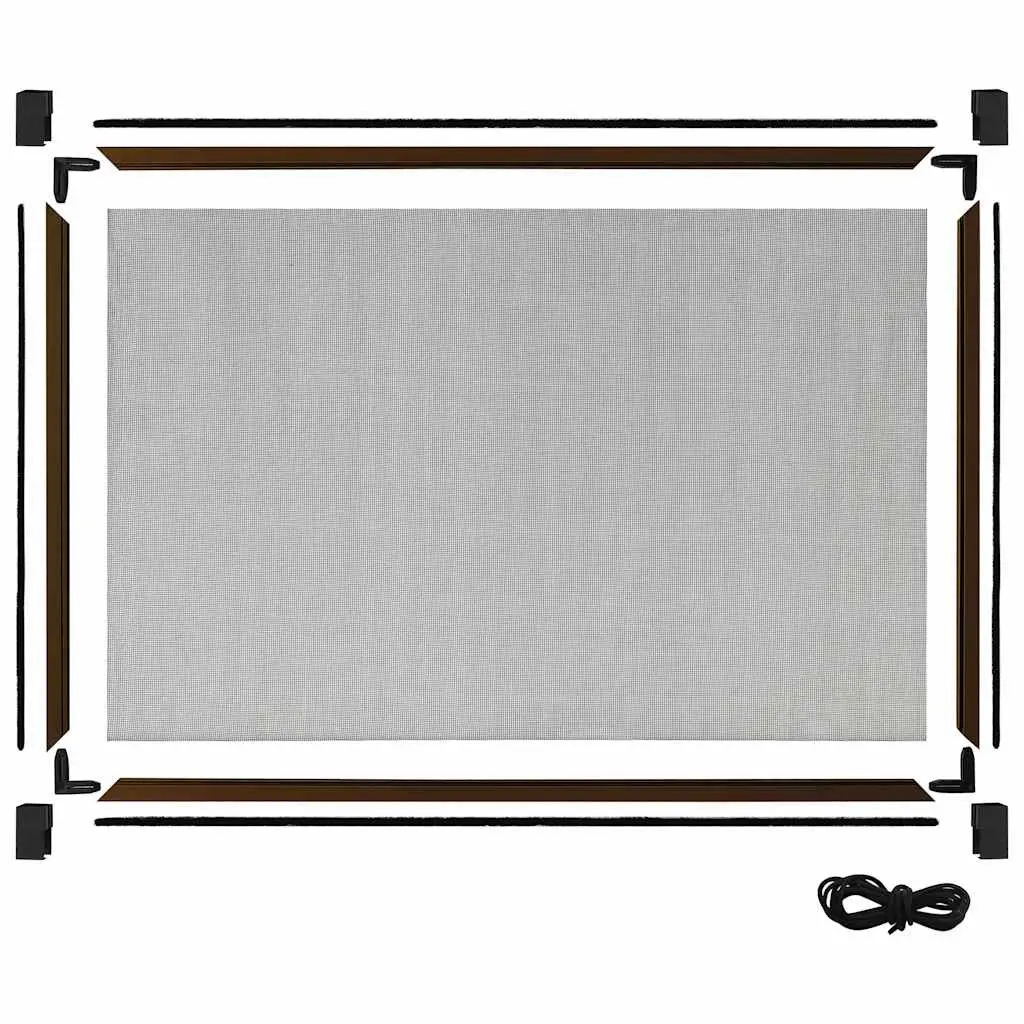 Extendable Window Insect Screen with Brown Mesh