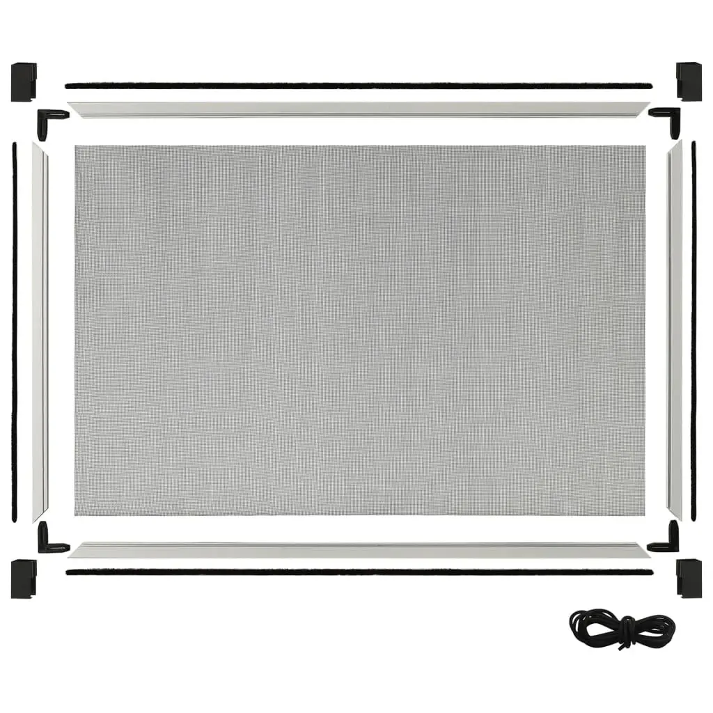 Extendable Window Insect Screen Fly Mesh White Adjustable Frame fits 100-193cm